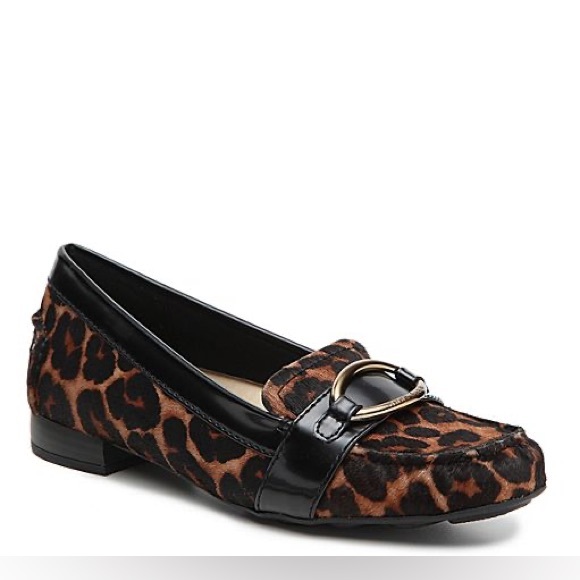 ANNE KLEIN iflex Leopard Moccasins Flats Shoes - Picture 1 of 10